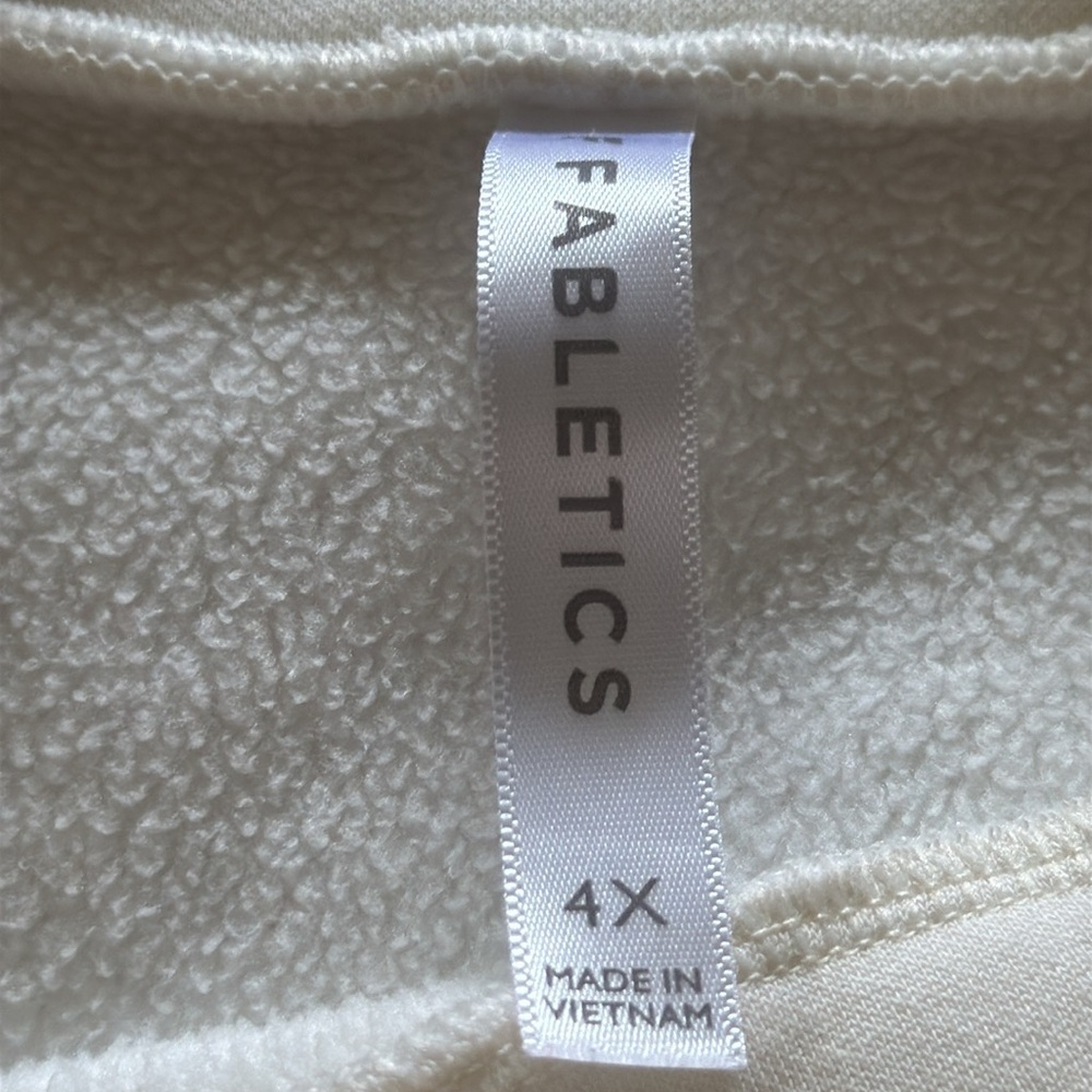 Fabletics Zaylee Funnel neck tunic ivory sweatshirt Sz 4X - Picture 5 of 12